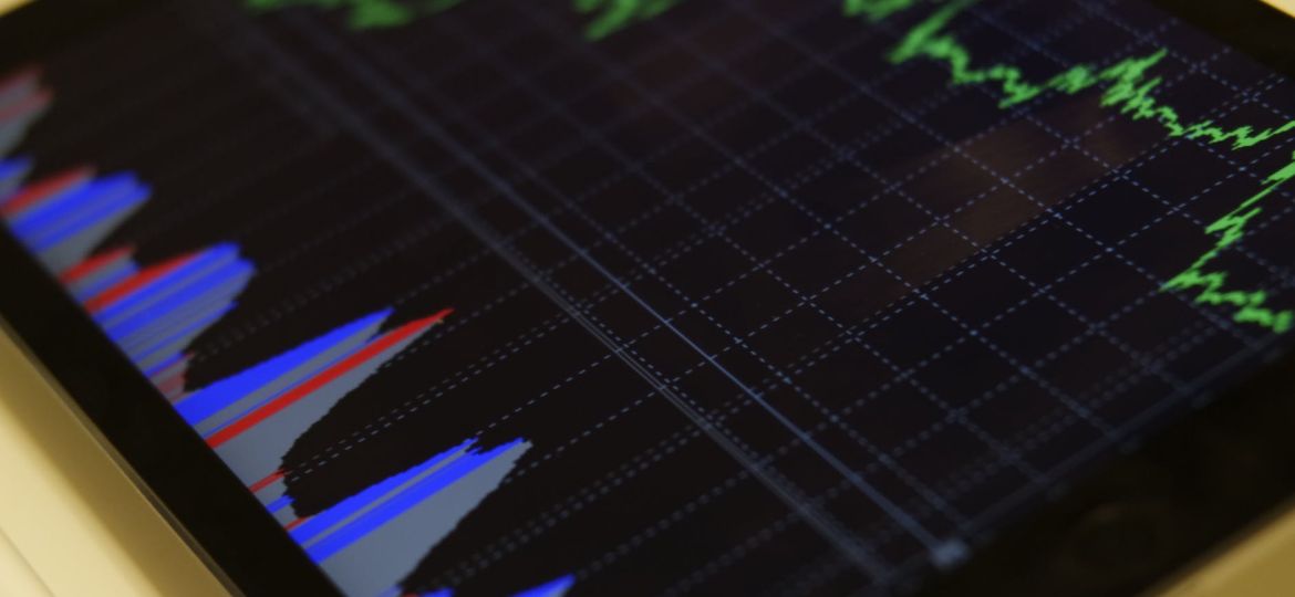 black blue and red graph illustration